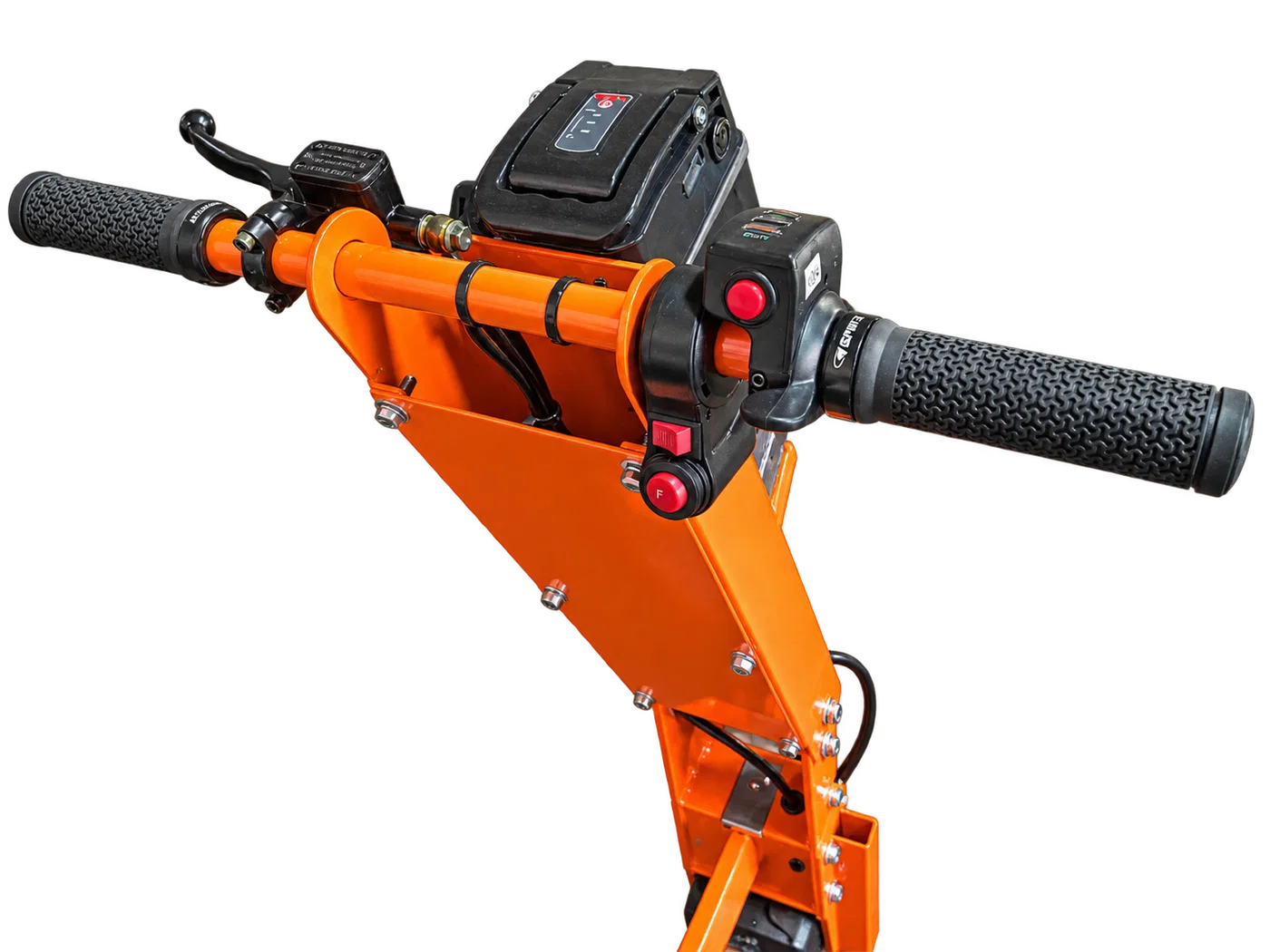 Boss Hauler 250: Handlebar assembly and control layout.