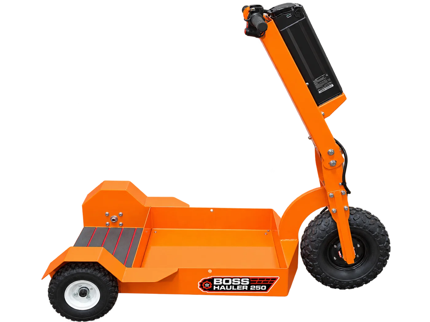 Boss Hauler 250 orange utility hauler side view